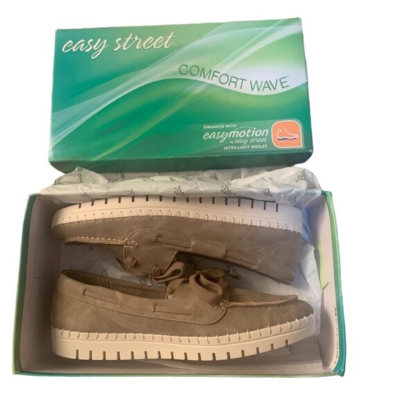 NWT EASY STREET SAIL SPORT COMFORT WAVE LOAFER SNEAKER NATURAL 9.5 - Picture 7 of 10
